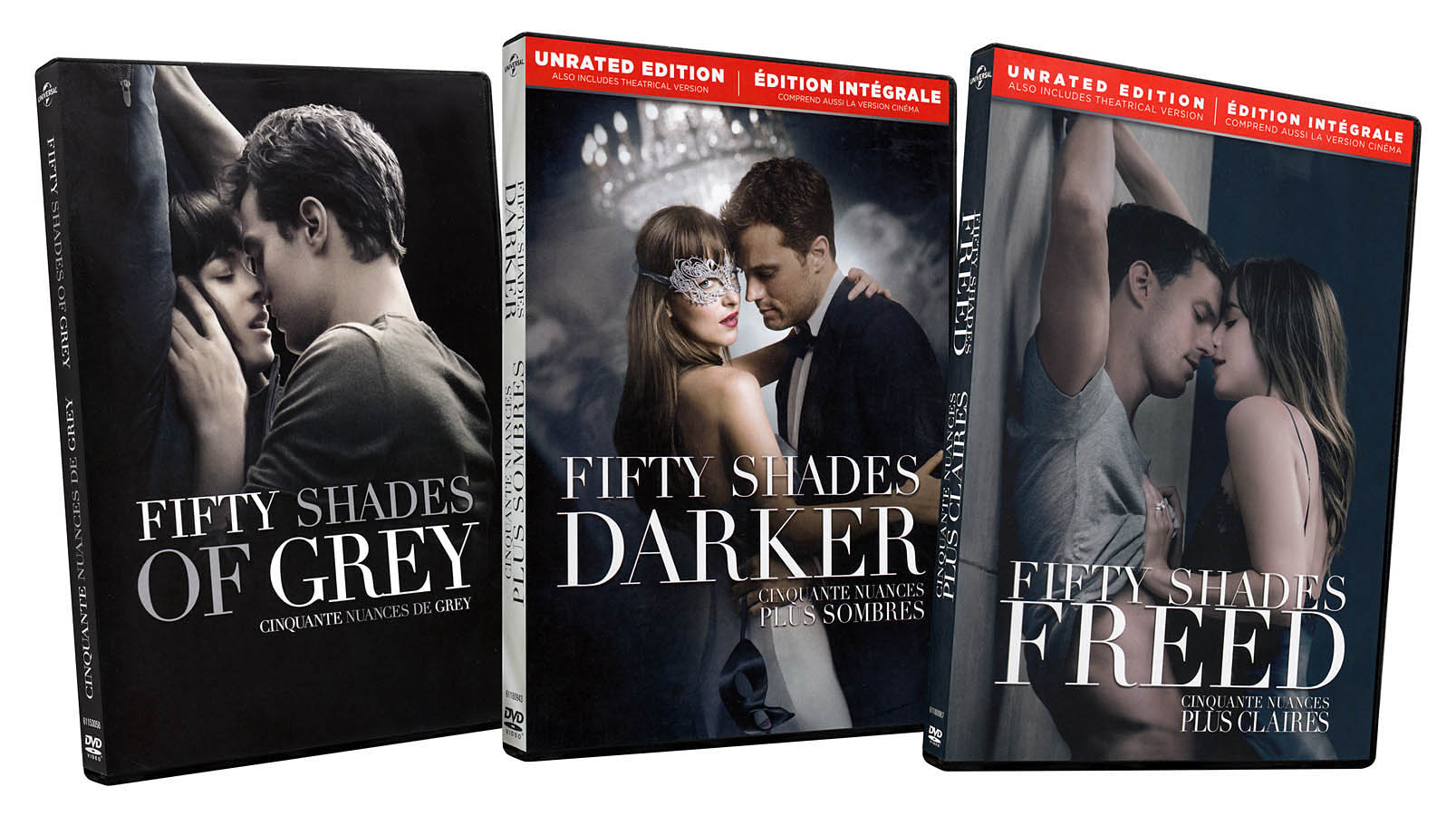 Fifty Shades Of Grey Fifty Shades Darker Fifty Shades Freed Boxset Dvd 624262499992 Ebay 